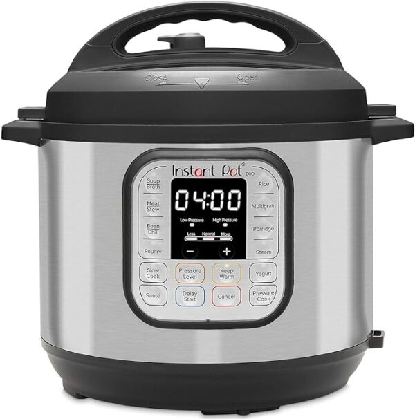 Revolutionize your cooking with this versatile Instant Pot. It combines seven appliances in one: pressure cooker, slow cooker, rice cooker, sauté pan, yogurt maker, steamer, and food warmer.