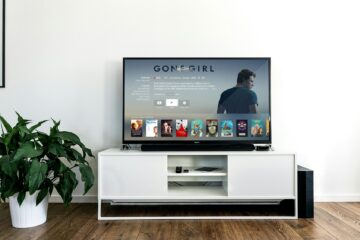 Modern smart living room setup with integrated entertainment system