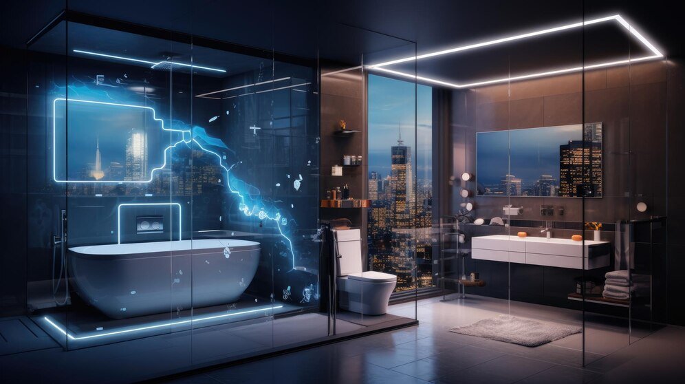 A futuristic concept design of an advanced smart bathroom