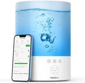 Smart bedroom solution featuring VOCOlinc humidifier with app control